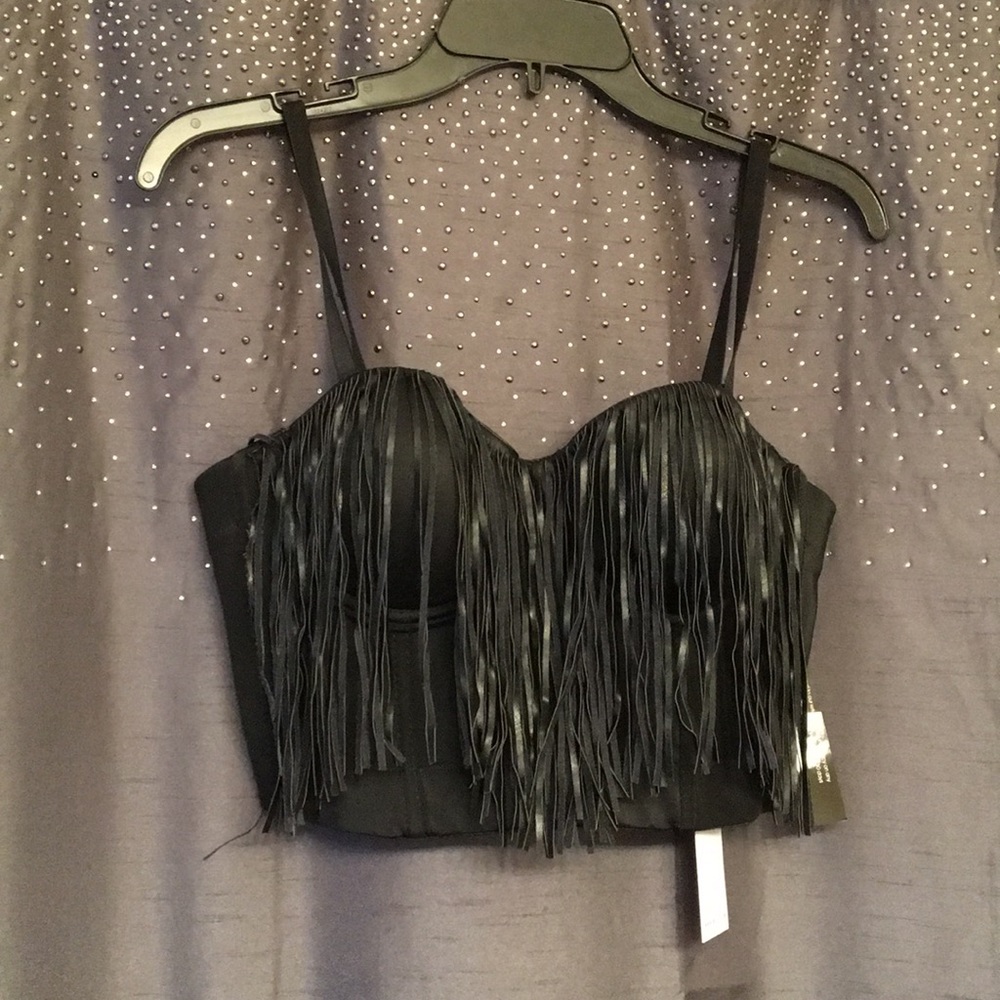 NWT Fringe Bustier Top